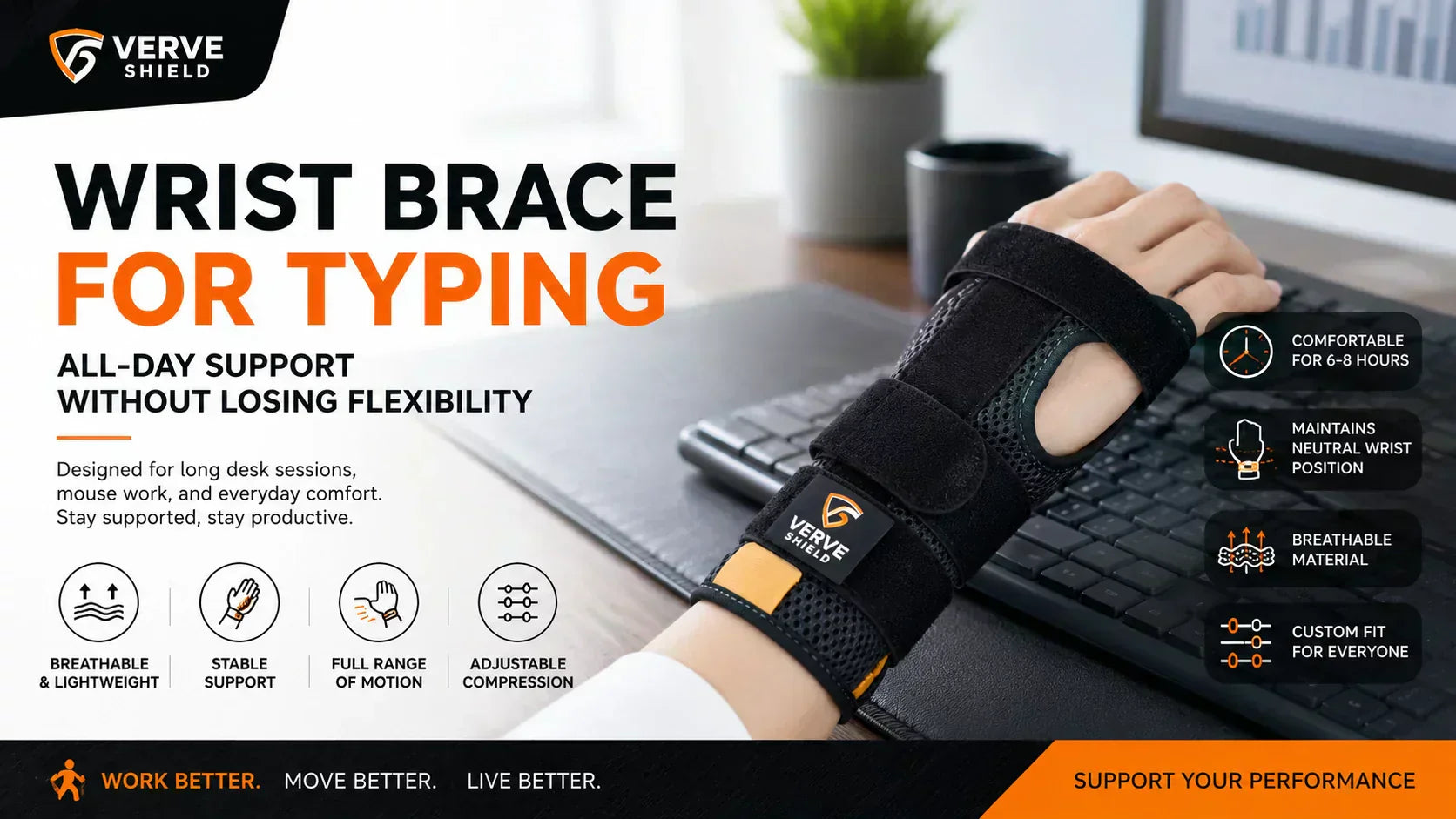 Wrist Brace for Typing: All-Day Support Without Losing Flexibility